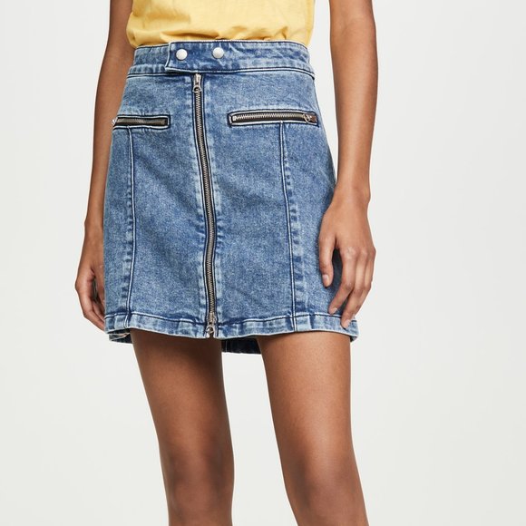 rag & bone Isabel Zip-up Denim Skirt - Picture 2 of 15